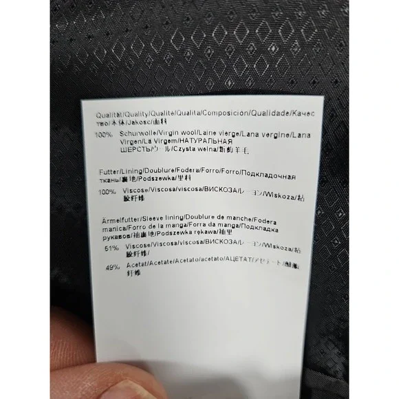 HUGO Hugo Boss 100% Virgin Wool Blazer Sport Coat 36S Houndstooth Pattern - Picture 14 of 16